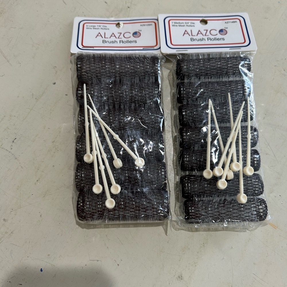 Vintage Style Hair Roller Mini Small Brush Rollers Mesh Curlers Bristles 2 Sizes